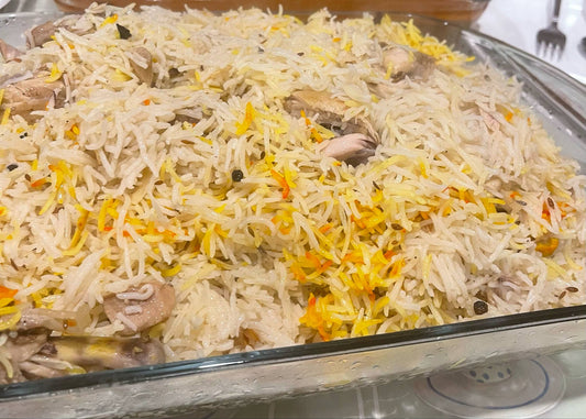 HALAL Chicken Yakhni Pulao- FULL tray (Made to Order)